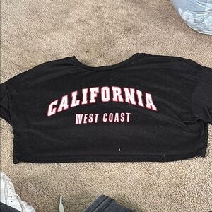 Black California West Coast Crop Top